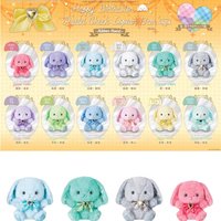 Yell Authentic Lop Eared Rabbit Plush Keychain 12th Birthday Plaid Series Heart Gem Bow Soft Fluffy Stuffed Doll Bag Pendant