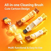 4 In 1 Multifunctional Cleaning Brush Tiny Bottle Cup Lid Detail Brush Straw Cleaner Tools Household Kitchen Cleaning Tools