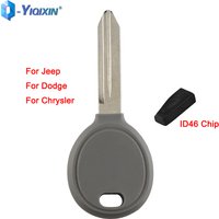 YIQIXIN Transponder Key Shell For Jeep Wrangler For Chrysler 300 Pacifica Town Country For Dodge Magnum Caravan Dakota Fob ID46