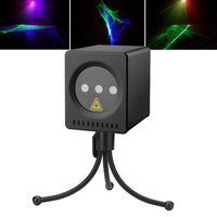 Mini Portable DJ Lights Rechargeable RG Aurora Laser Light Projector Sound Activated Disco Party Lights for Live Show Club Decor