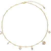 2025 New Fashion Micro Pave Bling CZ Star Hand Eye Heart Rainbow Charm Necklace Gold Color Hot Wholesale Trendy Women Jewelry