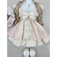 Japanese Style Y2k Cutecore Retro 2 Piece Sets Women Off Shoulder Tops + Pleated Mini Dress Set New Pink Lolita Chic Suit Summer
