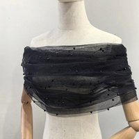 Tulle Bride Wedding Shoulder Wrap Pearl Mesh Long Arm Sleeves Sheer Shrug Top Evening Party Dress Decoration Accessories