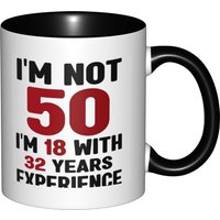 50th Birthday 1975 Vintage Coffee Cup for Women Mugs With Black Handle Birthday Coffee Mugs Ceramic Tea Cups 11oz