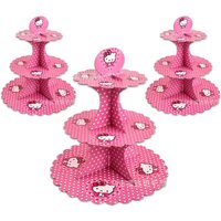 1pcs/lot Sanrio Hello Kitty 3 Tier Cupcake Stand - Hello Kitty Birthday Party Supplies Baby Shower Cake Table Decoration