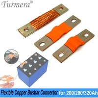 Turmera 12V Busbar Lifepo4 Battery Flexible Copper Connecter 56mm 74mm 2mm 400A for 200Ah 230Ah 280Ah 320Ah Lifepo4 Battery Use