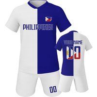 Custom Philippines Soccer Shirt for Boys Girls Personalize Soccer Uniform with Name & Number Soccer Lover Gifts for 3-14Y Fan