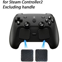 2pcs Touchpad Stickers Black Carbon Fiber Texture for Steam Controller 2 Wear-resistant Handheld Gaming Accessories