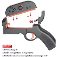 For Switch 2 Gun Controller, 1Pair Shooting Game Gunstock Hand Grip Left Right, Ergonomic NS2 Gaming Accessory