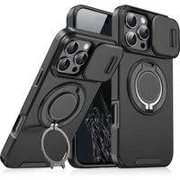 For iPhone 11 Pro Max Case iPhone 11Pro Cover iPhone 11 Magnetic Ring Armor Slide Camera Lens Case Magsafe Wireless Charge Cover