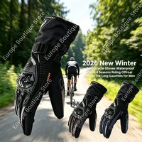 2026 Neue Winter-Motorradhandschuhe Wasserdicht Warm Thermisch Dick Lange Stulpenhandschuhe Offroad-Schutzausrüstung für Herren