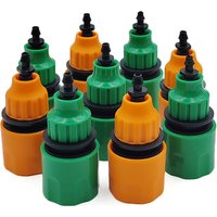 WUJIE 2PCS Quick Coupling Adapter with 1/4 (ID 4mm) or 3/8 inch (8mm) Barbed Connector for Irrigation Garden Watering Greenhouse