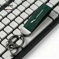 Durable Leather Metal Snap Car Keychain Fit Accessories For Jaguar X S F XF XE XJ XK XEL XFL XJL XJ6 XJS XKR XFR F‑Type F‑Pace