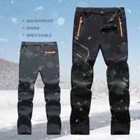 TRVLWEGO Snow Pants Hiking Camping For Men Warm Winter High Quality Walking Male Waterproof Skiing Trekking Trousers