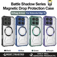 Transaprent Airbag Shockproof Armor Magnetic Case for MOTO Edge 70 60 50 Fusion Pro Neo G86/06 Power for Magsafe Charging Cover