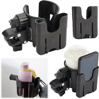 2-in-1 Cup Phone Holder Universal Cup Holder with Phone Holder Golf Cart Cup Holder Bottle Holder for Stroller Bike Golf Cart