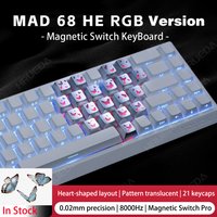 FGG MADLIONS Mad60 68 HE Magnetic Switch Mechanical Keyboard Butterfly Keycap Wired RGB Hot Swap 8KHz Customized Gaming keyboard