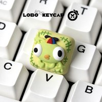 LOBO KEYCAP PEAK Cute Green Frog Keycap Resin Keycap Single Esc Decor For Mechanical Keyboard Creative Model Gamer Surprise Gift