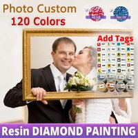 120 Colors Resin Fairy Dust AB Photo Custom Full Square Drill 5D DIY Diamond Painting Private Cross Stitch Embroidery Decor
