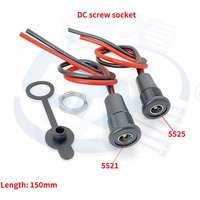 1-5 Waterproof DC5525 Power Sockets, DIY Audio Computer Installation 55 * 21 Charging Interface CCTV with Power Extension Cable