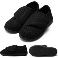 Unisex Diabetic Shoes Wide Walking Shoes Non-Slip Slip-On Orthopedic Shoes Plush Lining Lightweight Edema Sneakers for Elderly