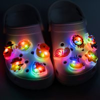 1pcs LED Shoe Charms Animal LED Pins for Kids Men Women Lighted Shoe Accessories Decorations Gifts Sandals Clog Glowing Buckles