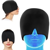Headache Relief Cooling Gel Ice Headache Relief Cap Compress Therapy Hat with Eye Mask for Stress Tension Pressure Pain Relief
