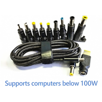 100W Type-C DC Power Adapter, USB-C Fast Charging Cable For Lenovo Asus HP Acer Laptop