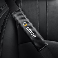 Carbon Fiber Car Seat Belt Cover Car Safety Belt Cushion for Smart Fortwo 451 450 453 EQ Forfour Auto Accessories