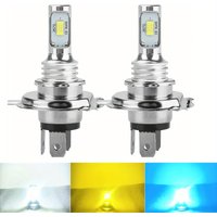 2pcs H4 9003 3570 CSP Chips LED Headlight Fog Bulbs High/Low Beam 6000K White 4300K Yellow 8000K Ice Blue Driving Light Bulbs