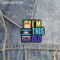 I'm This Old Vintage Digital Disk CD Cassette Enamel Pin 90s Retro Floppy Disk CD Cassette Tape Brooch Bag Hat Pin Jewelry Badge