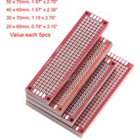 20pcs Red PCB Board Breadboard Double Sided 3x7 4x6 5x7 7x9cm Universal PCB Experiment Prototype Circuit Boards Diy Electroni