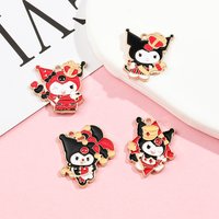 10pcs Kawaii Alloy Drip Oil Charm Cartoon Animal Earring Pendant DIY Keychain Necklace Jewelry Pendant Earring Charms