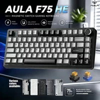 AULA F75HE Gaming Magnetic Switch Keyboard Hall Effect 8K Polling Rate Tri-mode Wireless 75% Layout 4000mAh RGB Hot Swap 78 Keys