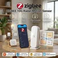 Zigbee 3.0 10G MmWave Human Motion Sensor With Temperature Humidity Illuminance Monitoring Support Tuya Smart Life Zigbee2MQTT