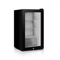High Quality 95L Hotel No Frost Cooler Fridge Electric Portable with Compressor Living Room Glass Door US Plug Type