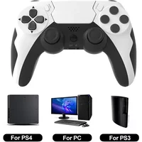 Bezprzewodowy pad do gier GAMINJA P48 z sześcioosiowym żyroskopem do konsoli PS4 PS3 wygrywa 7, 8, 10, podwójny joystick PC z wibracją