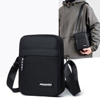 Portable Nylon Shoulder Bag Business Black Grey Blue Men Hand Bag Casual and Fashionable Crossbody Bag
