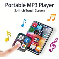 Portable MP3 Player 2.4inch Full Touch Screen BT5.2 FM Speaker Multi Format Video Recorder Support 128GB eBook Walkman