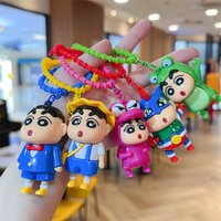 Anime Crayon Shin-Chan Doll Keychain Kawaii Cartoon Backpack Car Key Ornamental Womens Shoulder Bag Decoration Toys Girls Gifts