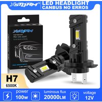 XSTORM 2 pièces H7 LED ampoule de phare 100W 20000LM CPS LED Canbus Auto lampes 6500K LED ampoule pour voiture 12V camion phare