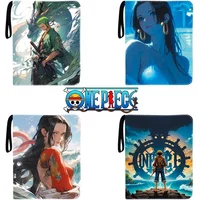 400/900Pcs 4/9 Pocket Anime One Piece Luffy Zoro Cards Book zipper PU leather Cards Binder Display Game Collection Card Kids Toy