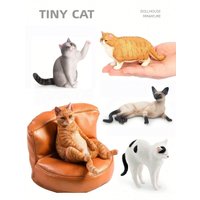 1 Mini Simulation Cat Model Desktop Decoration, Handmade Animal Figurine – A Surprise Gift for Cat Lovers