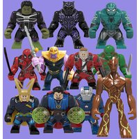 Marvel Super Hero Action Figure Mini Building Blocks - Iron Man & Spider Man Set Handmade Toy for Children Gift for Adult Boys