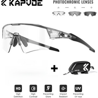 Kapvoe HD Photochromic Cycling Glasses Lighteight UV400 Sunglasses for Men Women Bike MTB Outdoor Eyewear Riding Driving Running