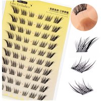 Reusable Self Glue Eyelashes Strip - DIY Segmented Winged Lashes Extension, Fluffy Volume Daily Wear No Adhesive Required