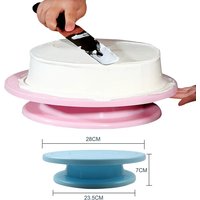Kunststoff Kuchen Plattenspieler Küche Backen Werkzeuge Set Dekoration Zubehör Ständer DIY Form Rotierenden Stabile Anti-skid Runde Kuchen Tisch