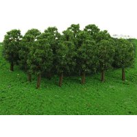 10Pcs Model Trees Train Railroad Layout Mini Scene Building Landscape Miniature Fake Tree Decor for DIY Modeling Kit 3.5/5/7/9cm