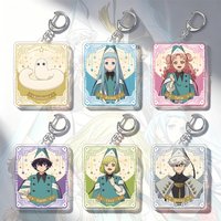 Anime Peripheral Witch Hat Atelier Coco Qifrey Agott Tetia Richeh Brushbuddy Anime Figure Acrylic Keychain Pendant Keyring