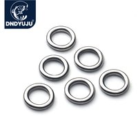 50pcs 304 Stainless Steel Connector Fishing Seamless Rings Swivel One Circle Round Snap Lure Open Carp Fishing Accessories